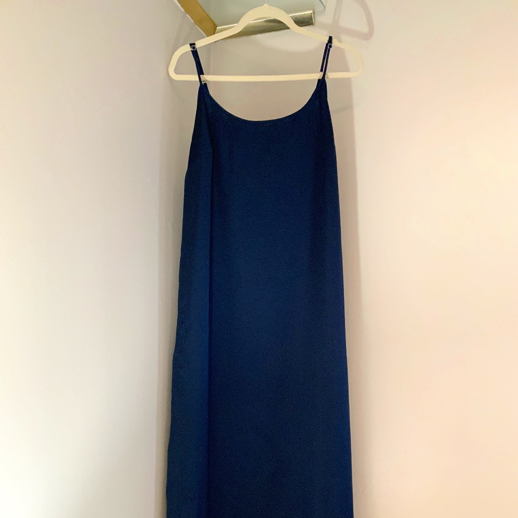 Jcrew Blue Xl Slip Dress Classic Timeless Minimalist Normcore Scandi Girl